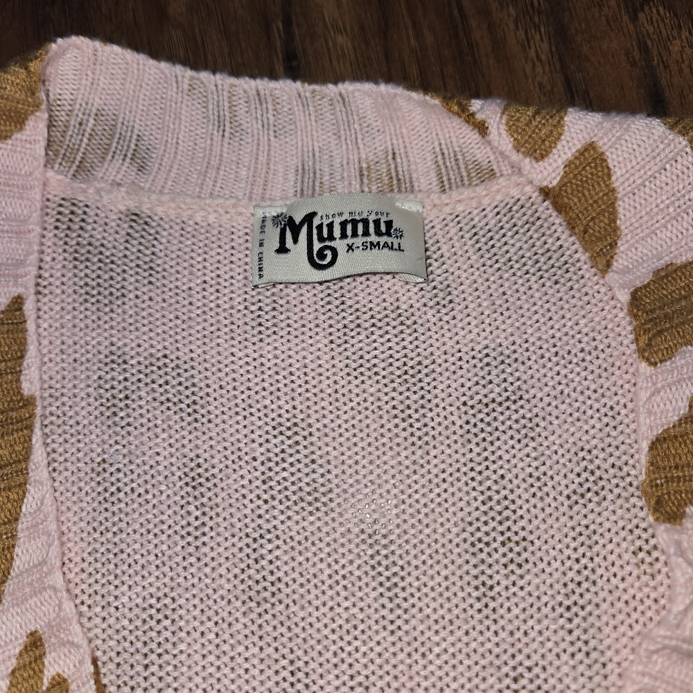 Show Me Your Mumu XS Pink Leopard Cliffside Sweater - Picture 8 of 9